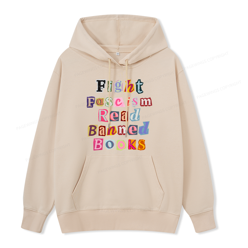 Pagewings Fight Fascism Read Books Unisex Classic Hoodie