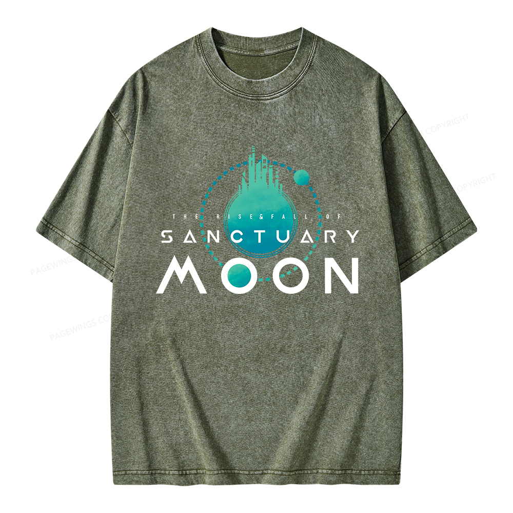 Pagewings Sanctuary Moon Unisex Washed T-shirt