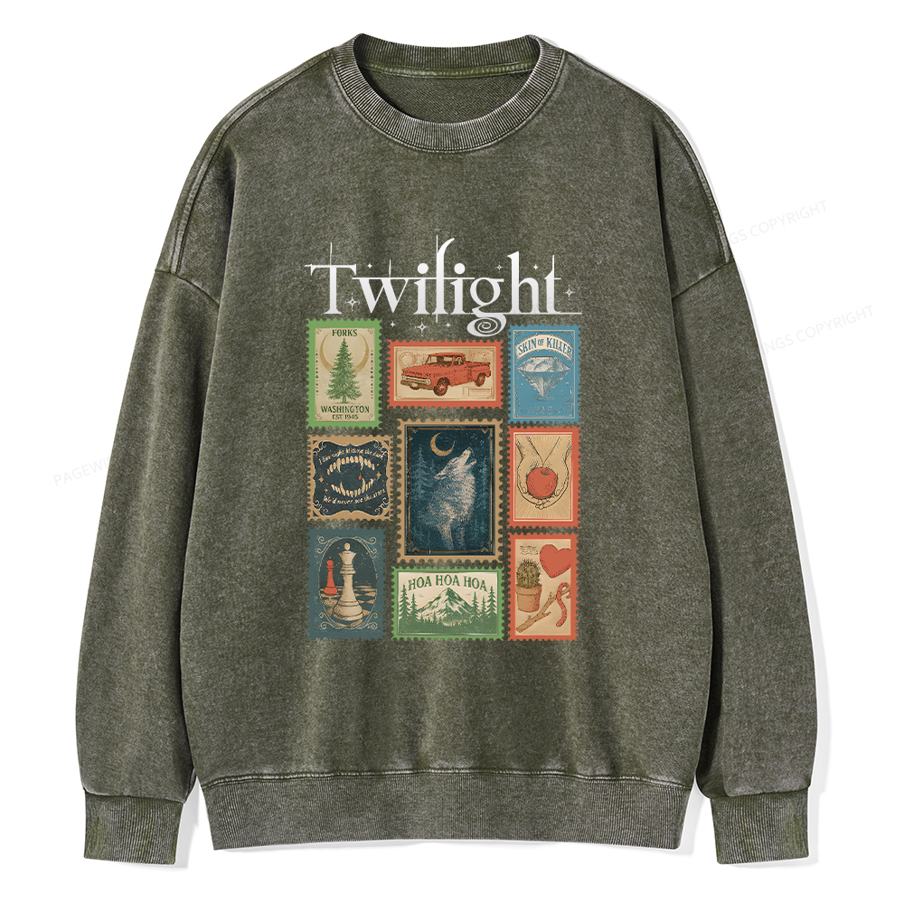 Pagewings Romance Book Lover Unisex Washed Sweatshirt