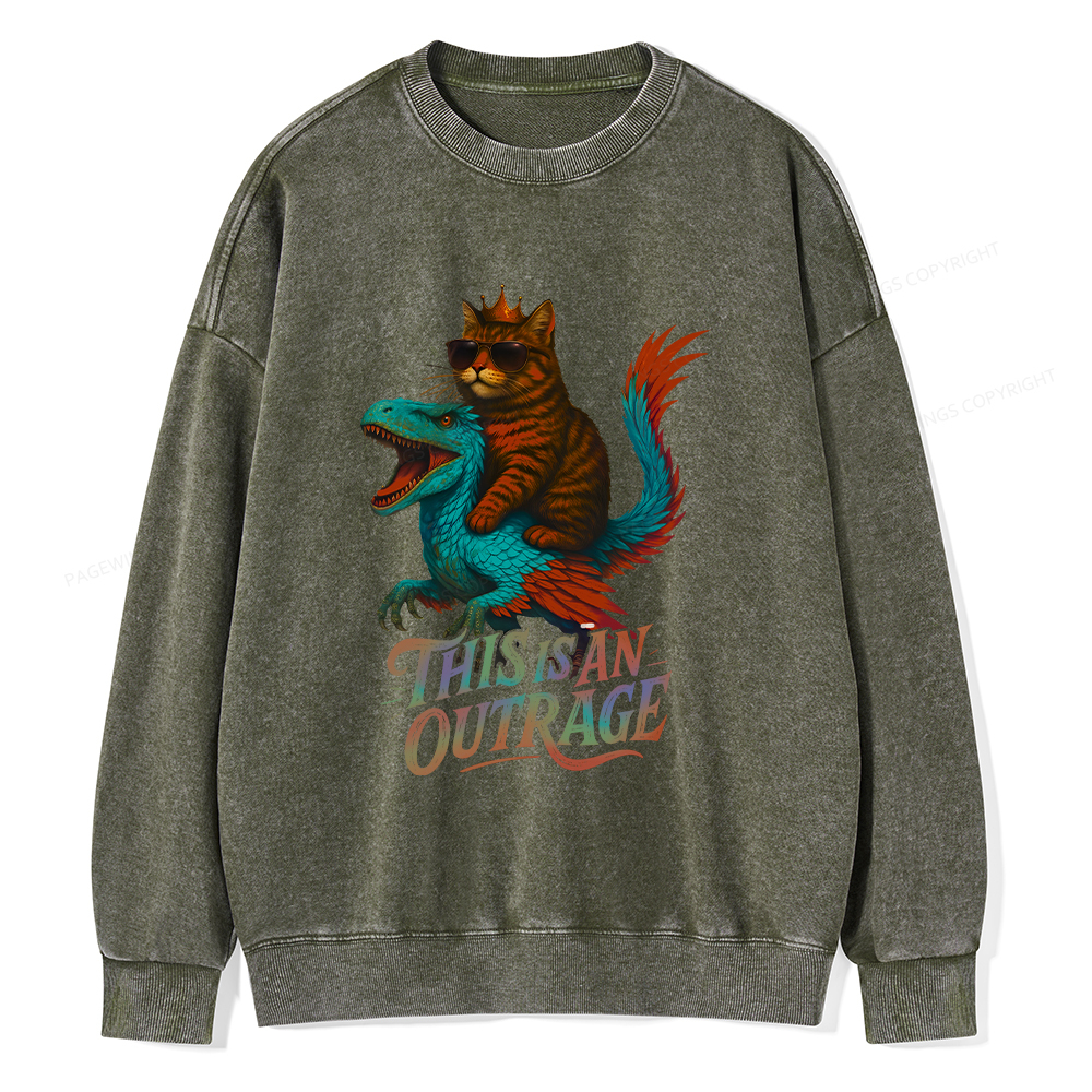 Pagewings Vintage Book Lover Princess Unisex Washed Sweatshirt