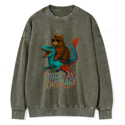 Pagewings Vintage Book Lover Princess Unisex Washed Sweatshirt