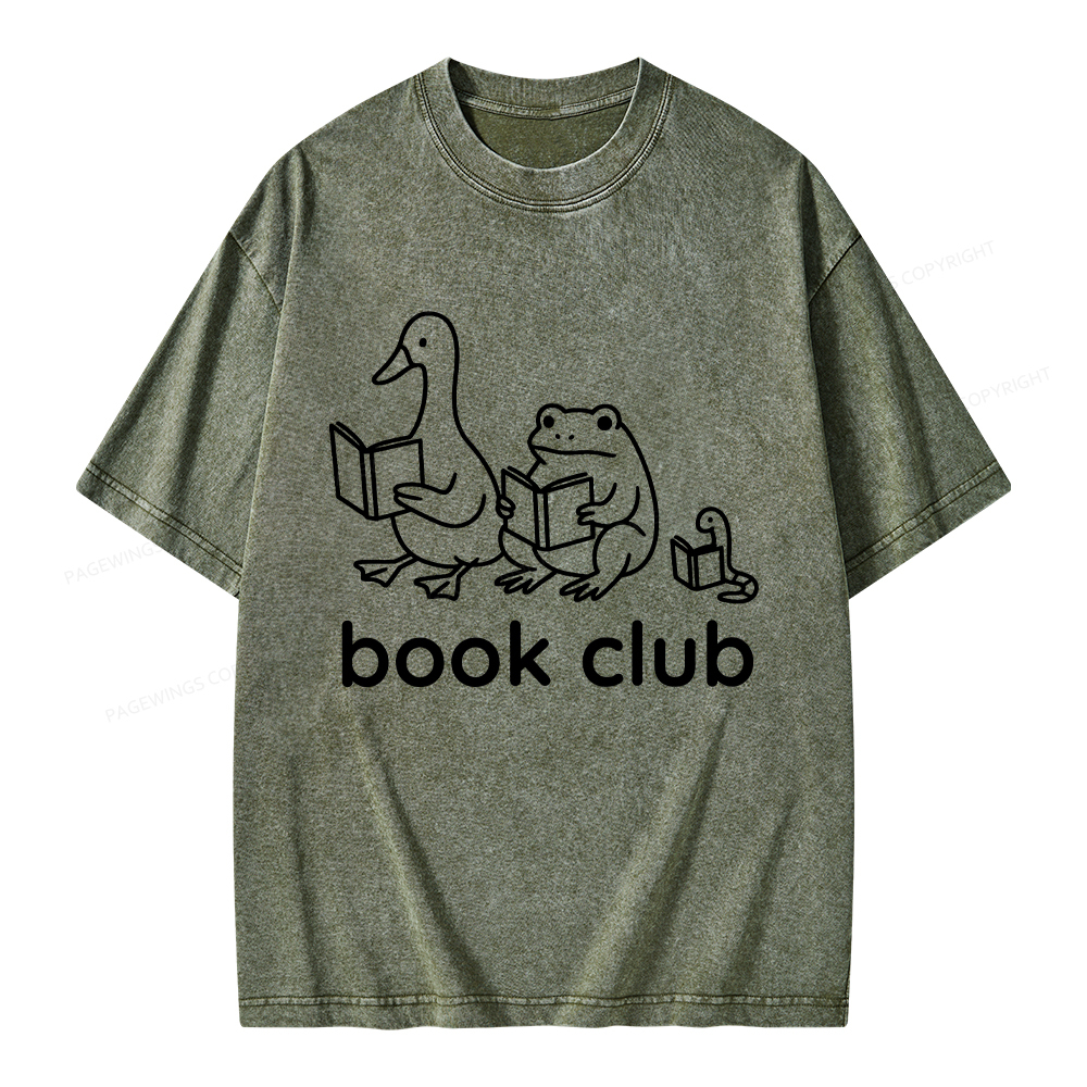 Pagewings Silly Goose Book Club Unisex Washed T-shirt