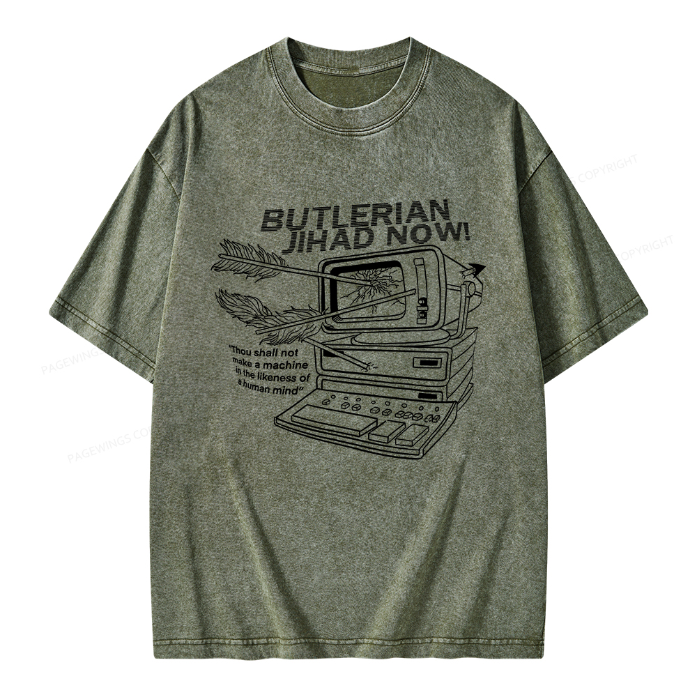 Pagewings Butlerian Jihad Now Unisex Washed T-shirt