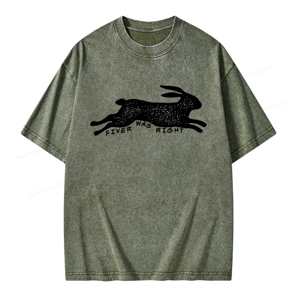 Pagewings Fiver Was Right Unisex Washed T-shirt