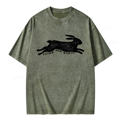 Pagewings Fiver Was Right Unisex Washed T-shirt