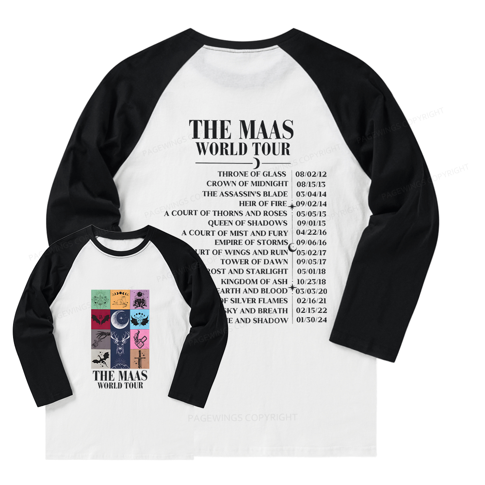 Pagewings World Tour Long Sleeve Raglan T-shirt