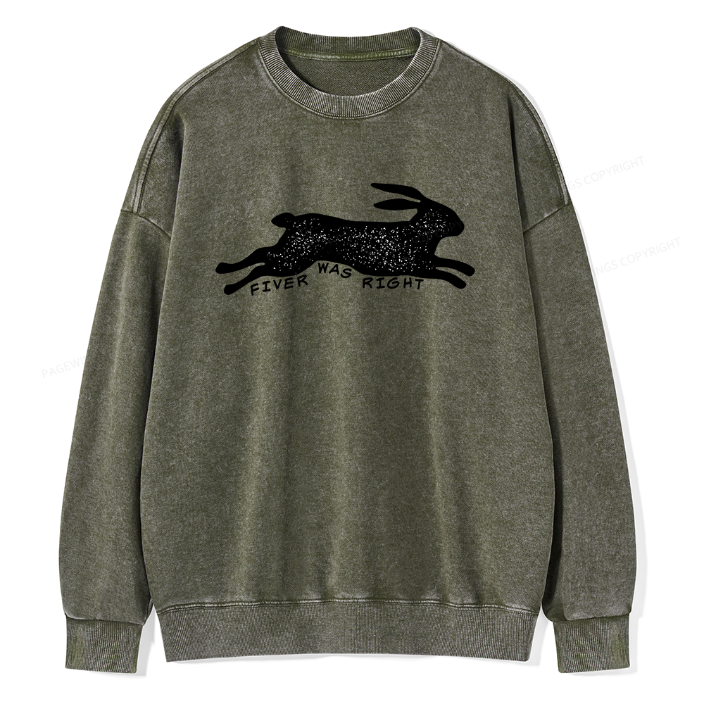 Pagewings Fiver Was Right  Unisex Washed Sweatshirt