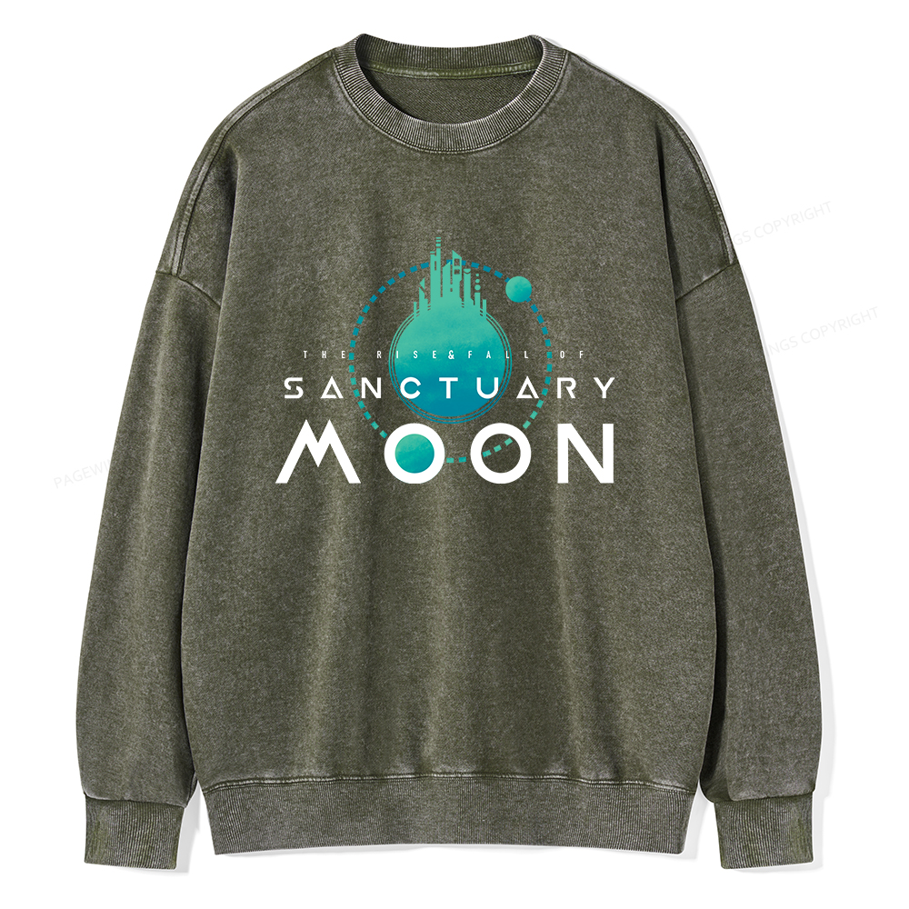 Pagewings Sanctuary Moon Unisex Washed Sweatshirt