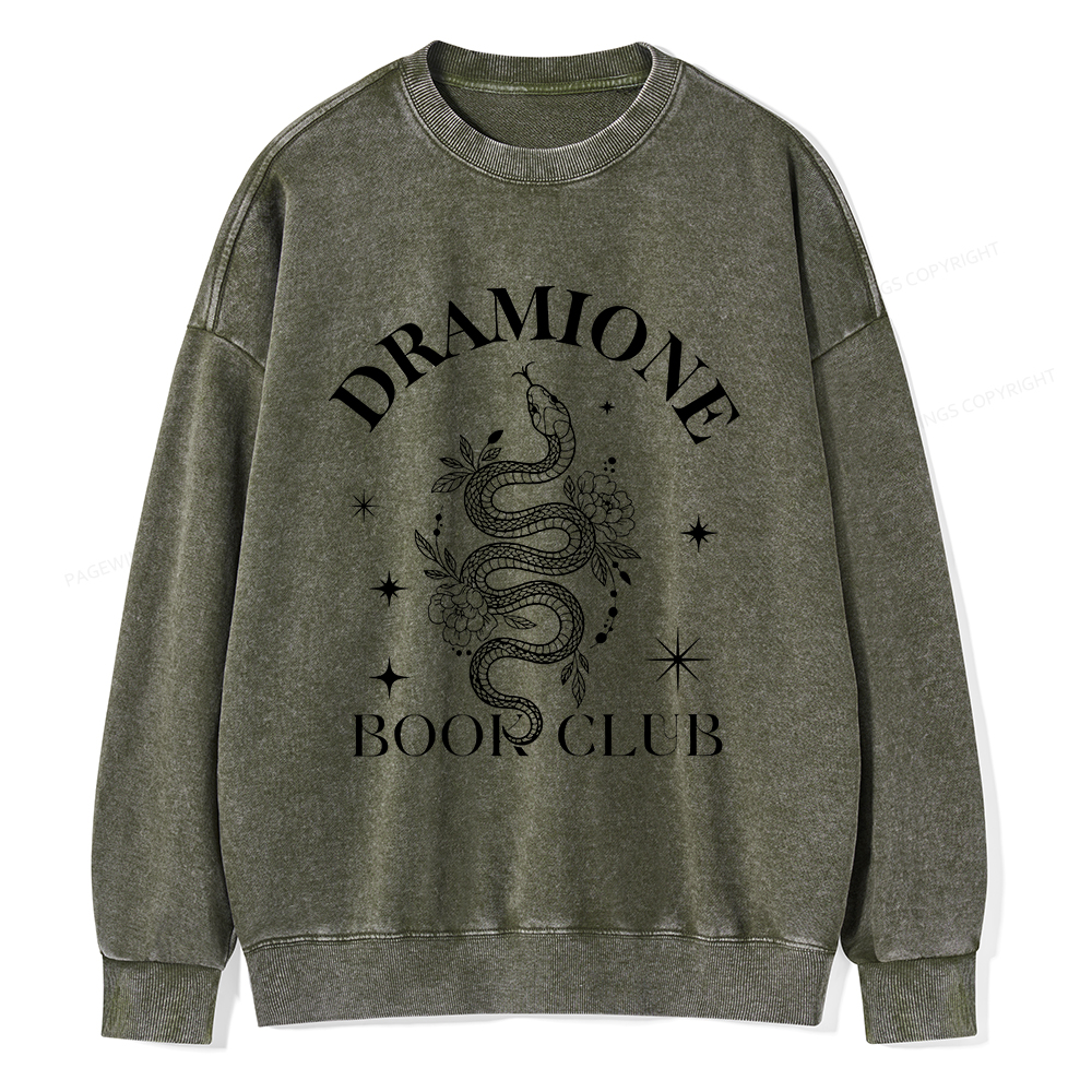 Pagewings Dramione Book Club Unisex Washed Sweatshirt