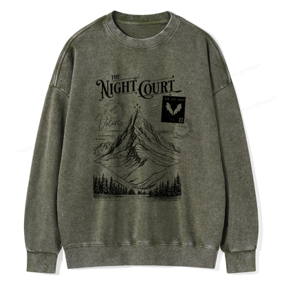 Pagewings  The Night Court Unisex Washed Sweatshirt