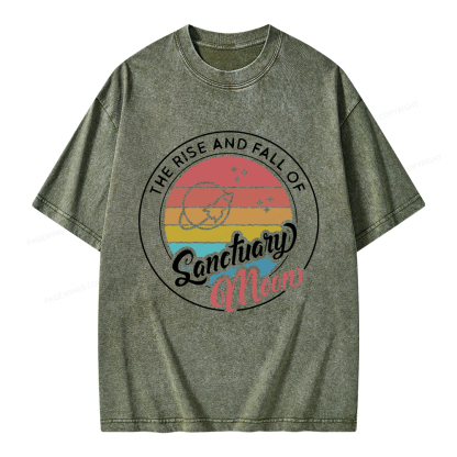 Pagewings The Rise and Fall of Sanctuary Moon Unisex Washed T-shirt