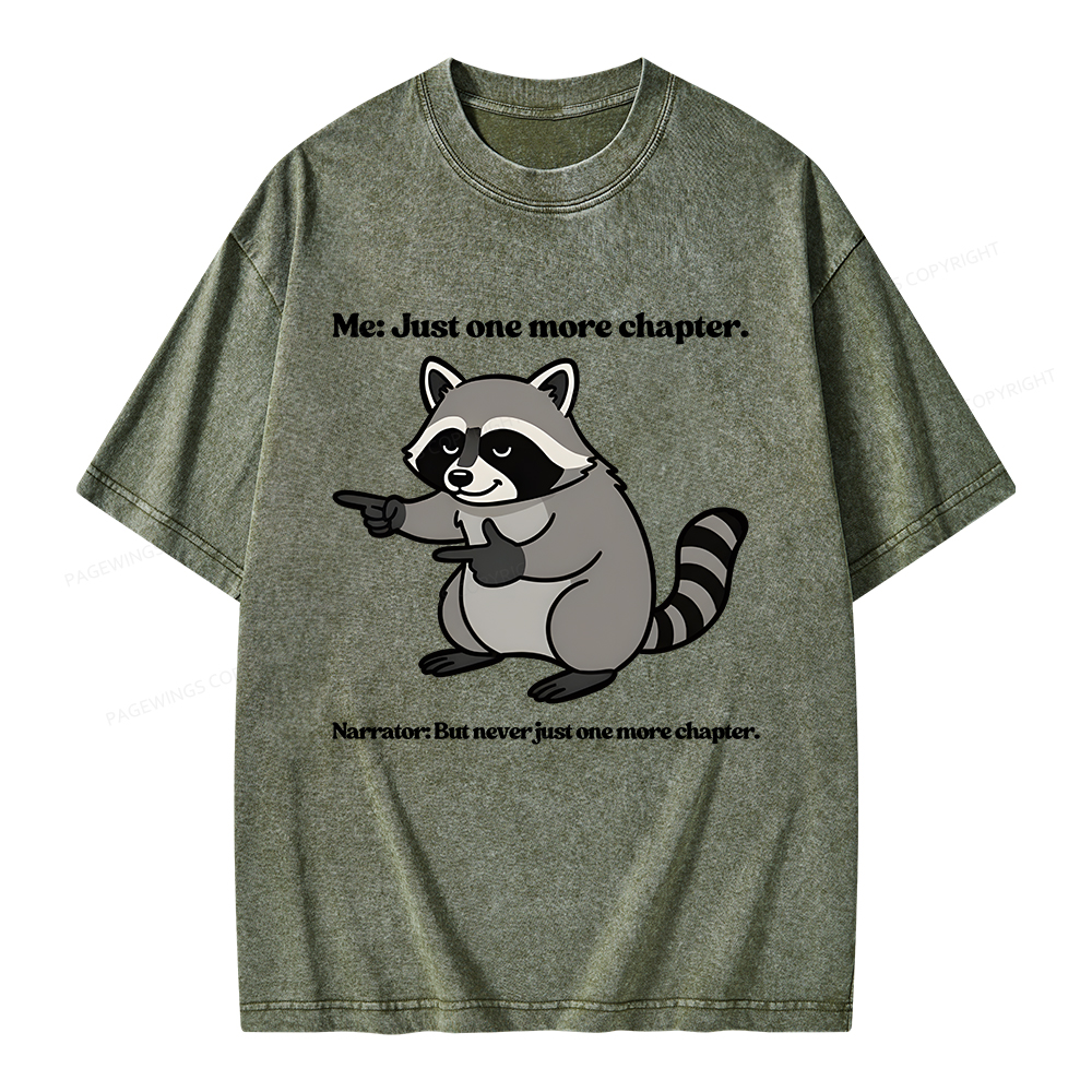 Pagewings Just One More Chapter Unisex Washed T-shirt