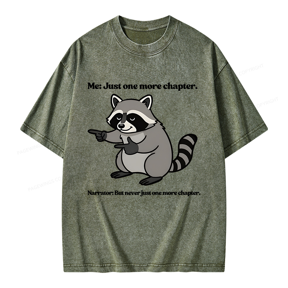 Pagewings Just One More Chapter Unisex Washed T-shirt