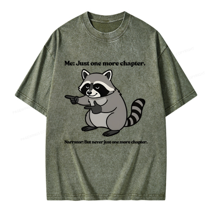 Pagewings Just One More Chapter Unisex Washed T-shirt