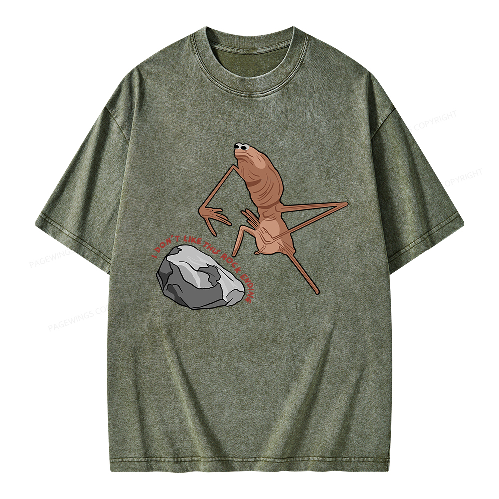 Pagewings I Don’t Like This Rock Ending Unisex Washed T-shirt