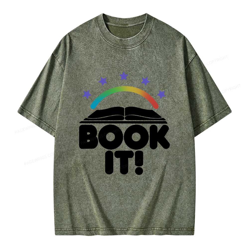Pagewings Book It Unisex Washed T-shirt