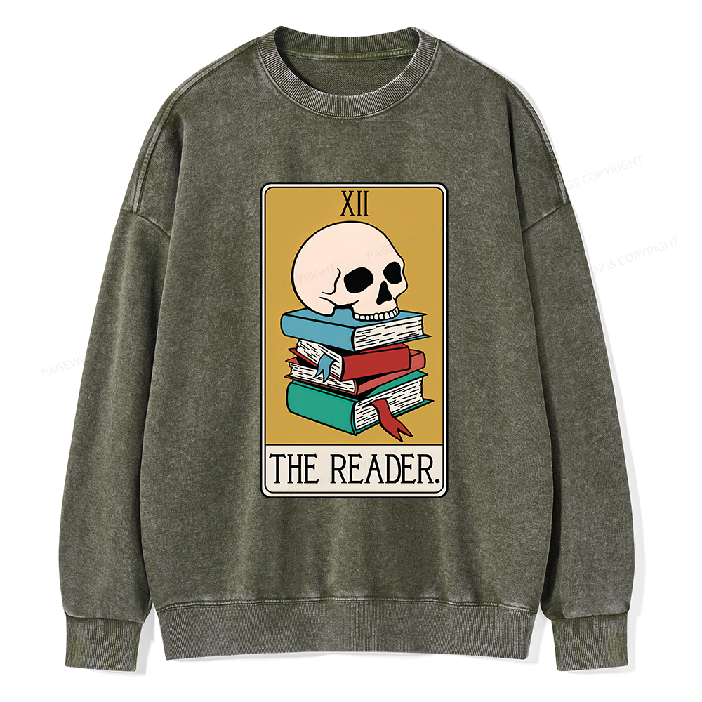 Pagewings Funny Tarot Shirt Tarot Card Funny Shirt Unisex Washed Sweatshirt