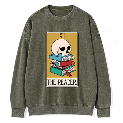 Pagewings Funny Tarot Shirt Tarot Card Funny Shirt Unisex Washed Sweatshirt