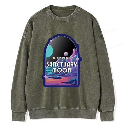 Pagewings Sanctuary Moon Unisex Washed Sweatshirt