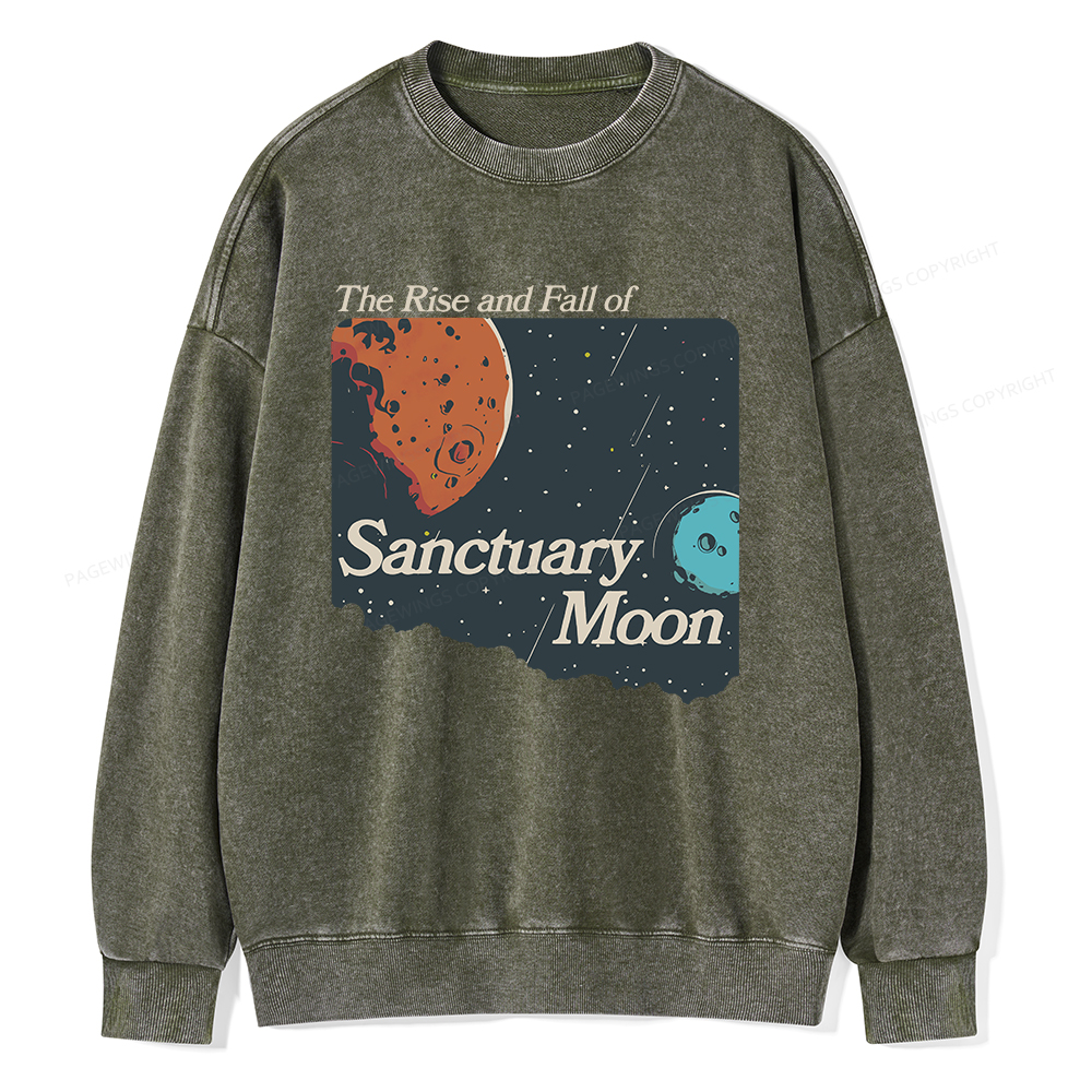 Pagewings Sanctuary Moon Unisex Washed Sweatshirt