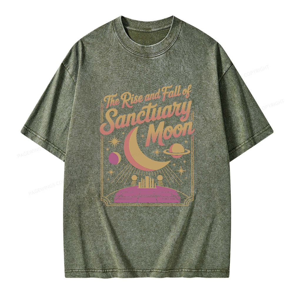 Pagewings Sanctuary Moon Unisex Washed T-shirt