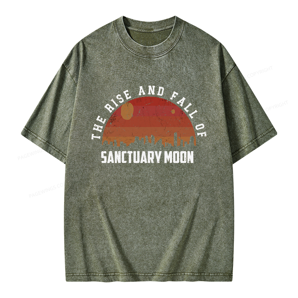 Pagewings Sanctuary Moon Vintage Unisex Washed T-shirt