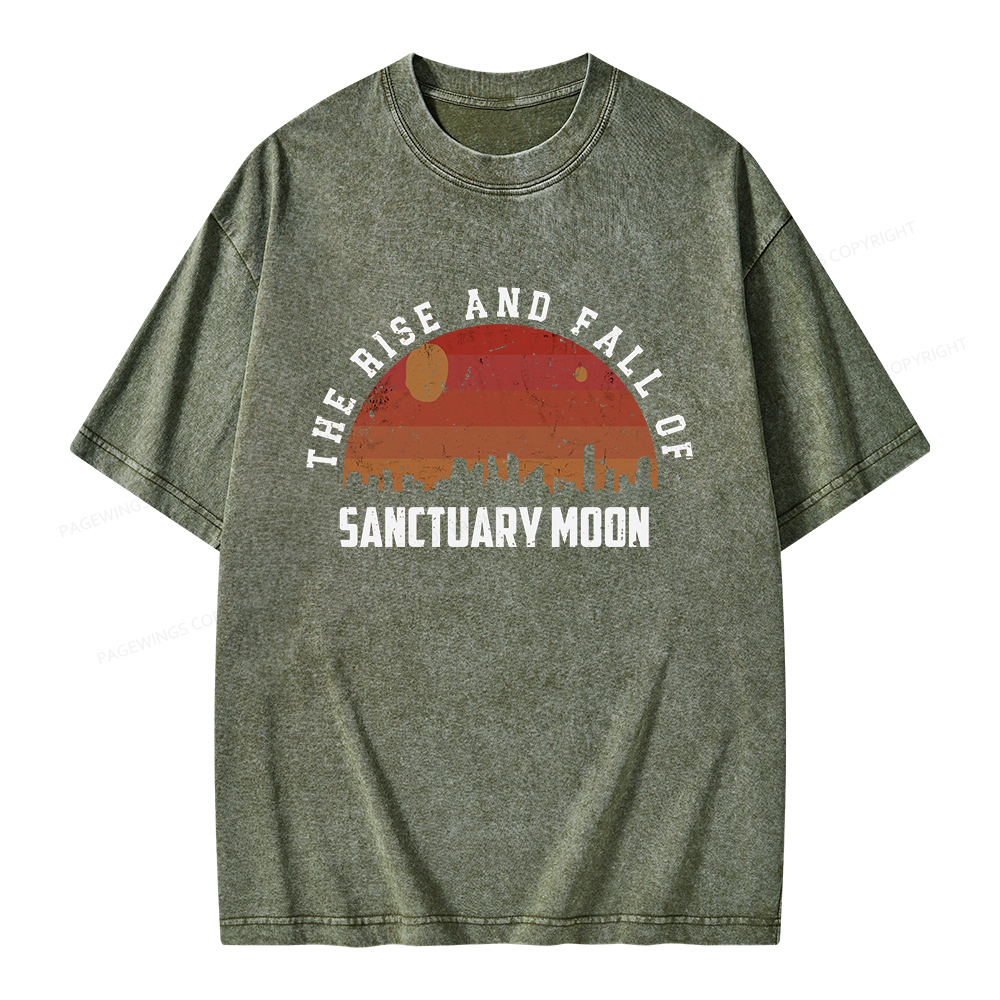 Pagewings Sanctuary Moon Vintage Unisex Washed T-shirt