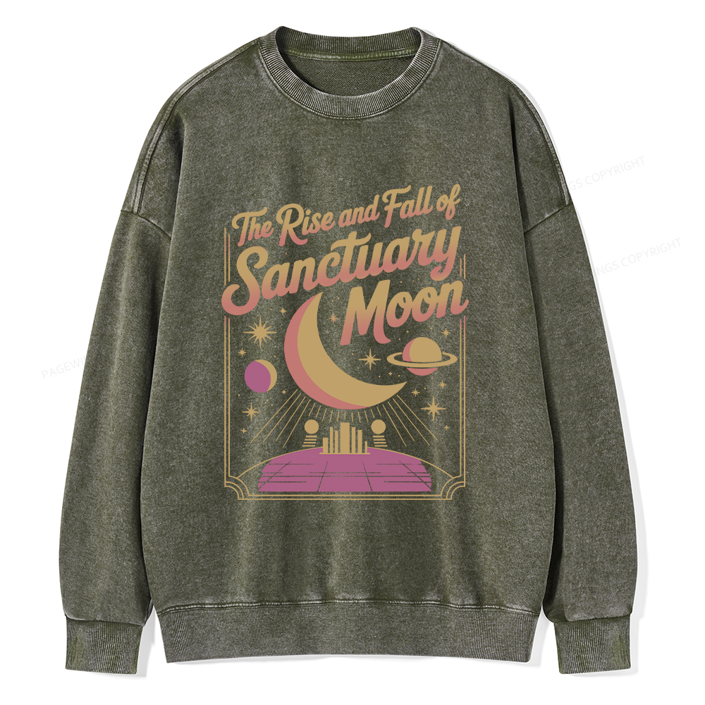 Pagewings Sanctuary Moon Unisex Washed Sweatshirt