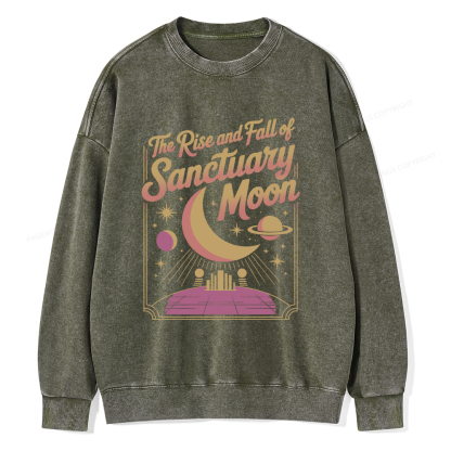 Pagewings Sanctuary Moon Unisex Washed Sweatshirt