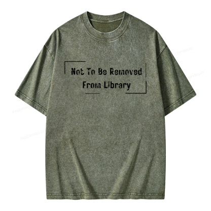 Pagewings Not To Be Removed From Library Unisex Washed T-shirt