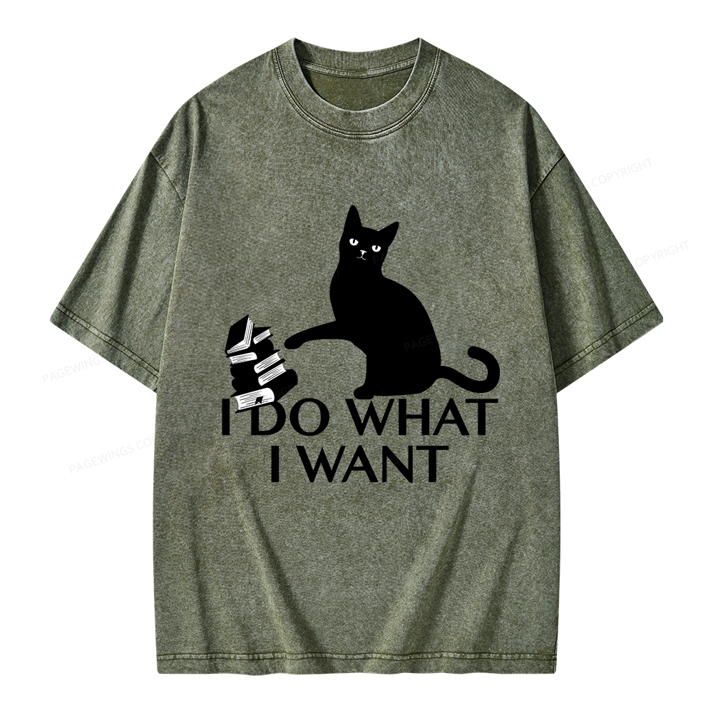 Pagewings I Do What I Want Unisex Washed T-shirt