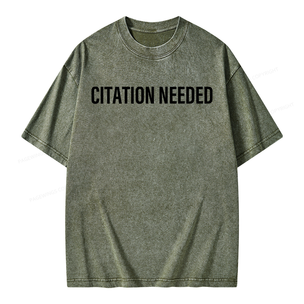 Pagewings Citation Needed Unisex Washed T-shirt
