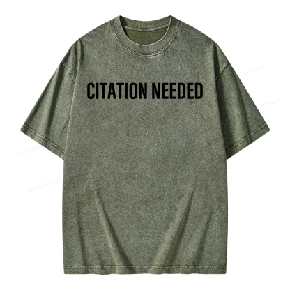 Pagewings Citation Needed Unisex Washed T-shirt
