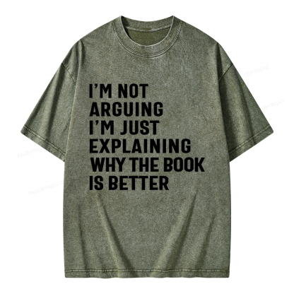 Pagewings Why The Book Is Better Unisex Washed T-shirt