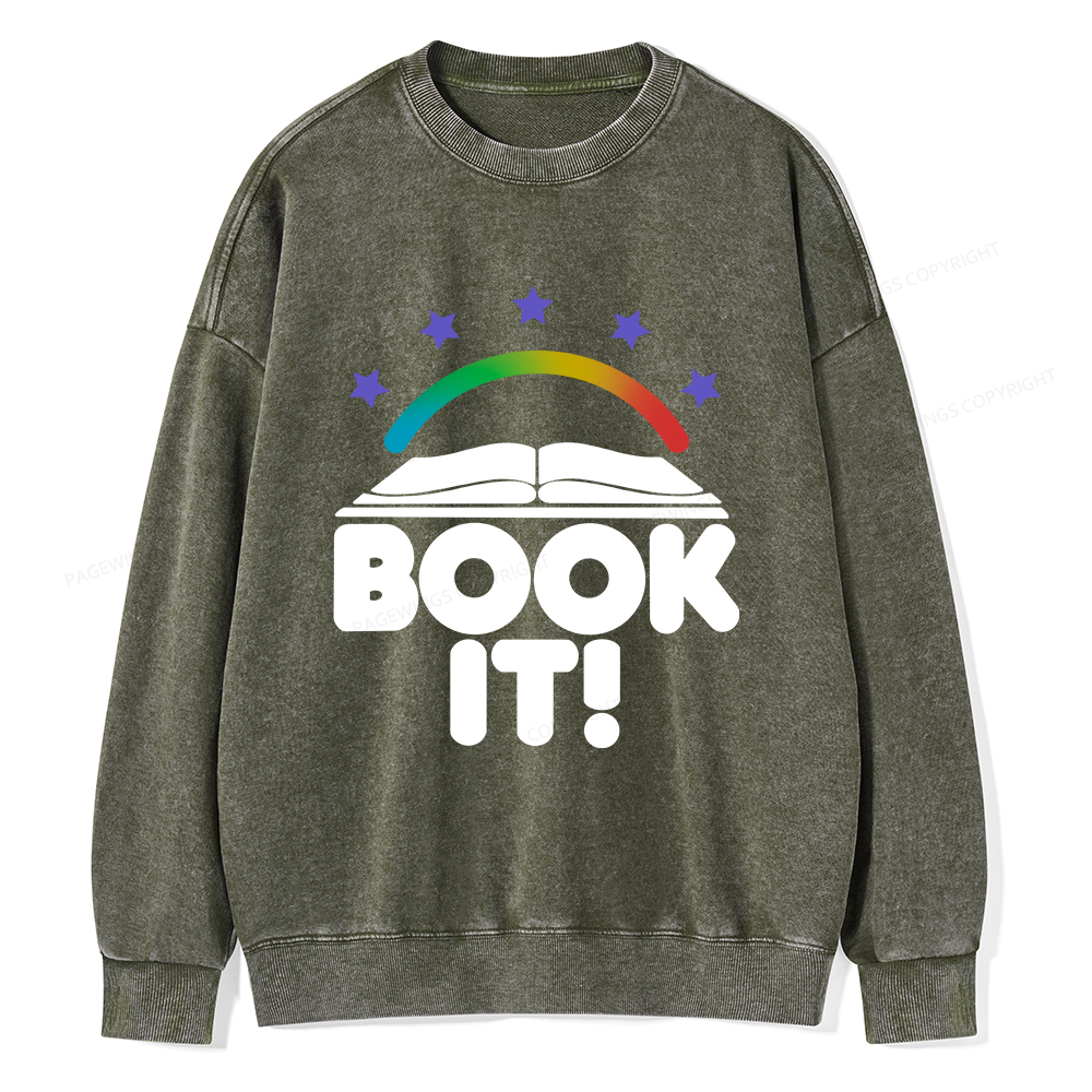 Pagewings Book It Unisex Washed Sweatshirt