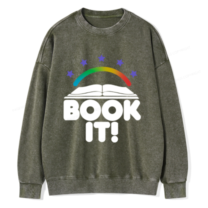 Pagewings Book It Unisex Washed Sweatshirt