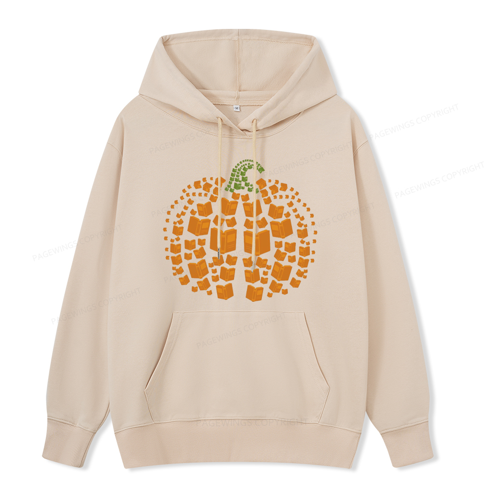 Pagewings Thanksgiving Book Pumpkin Unisex Classic Hoodie