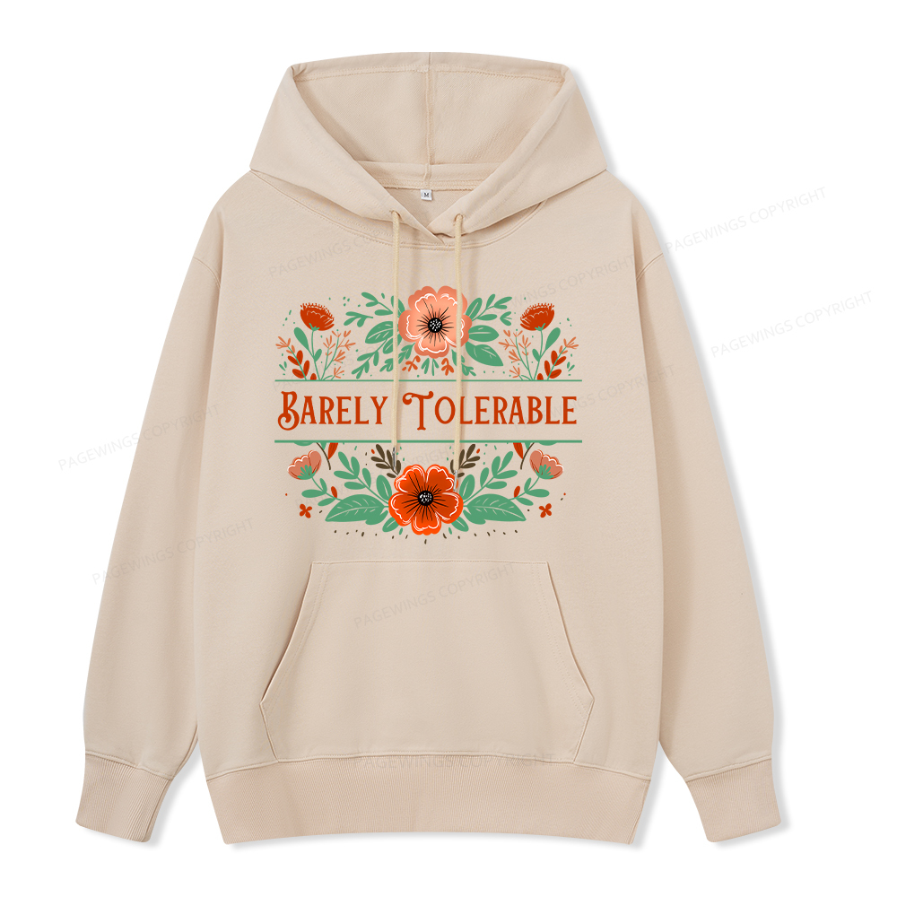 Pagewings Barely Tolerable Book Lover Bookish Unisex Classic Hoodie