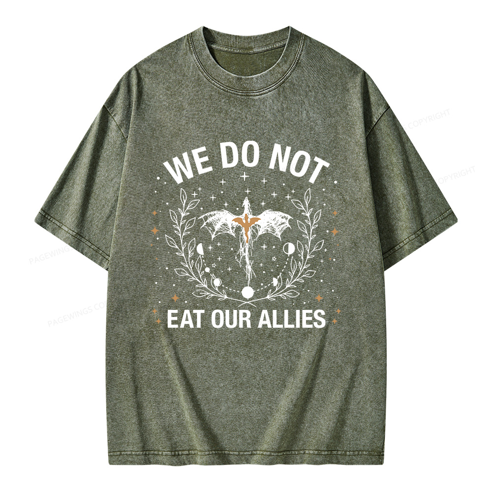 Pagewings We Do Not Eat Our Allies Unisex Washed T-shirt