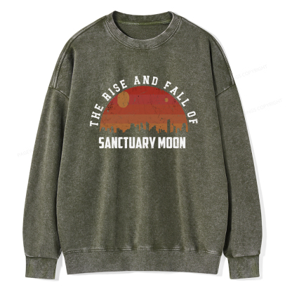 Pagewings Sanctuary Moon Vintage Unisex Washed Sweatshirt