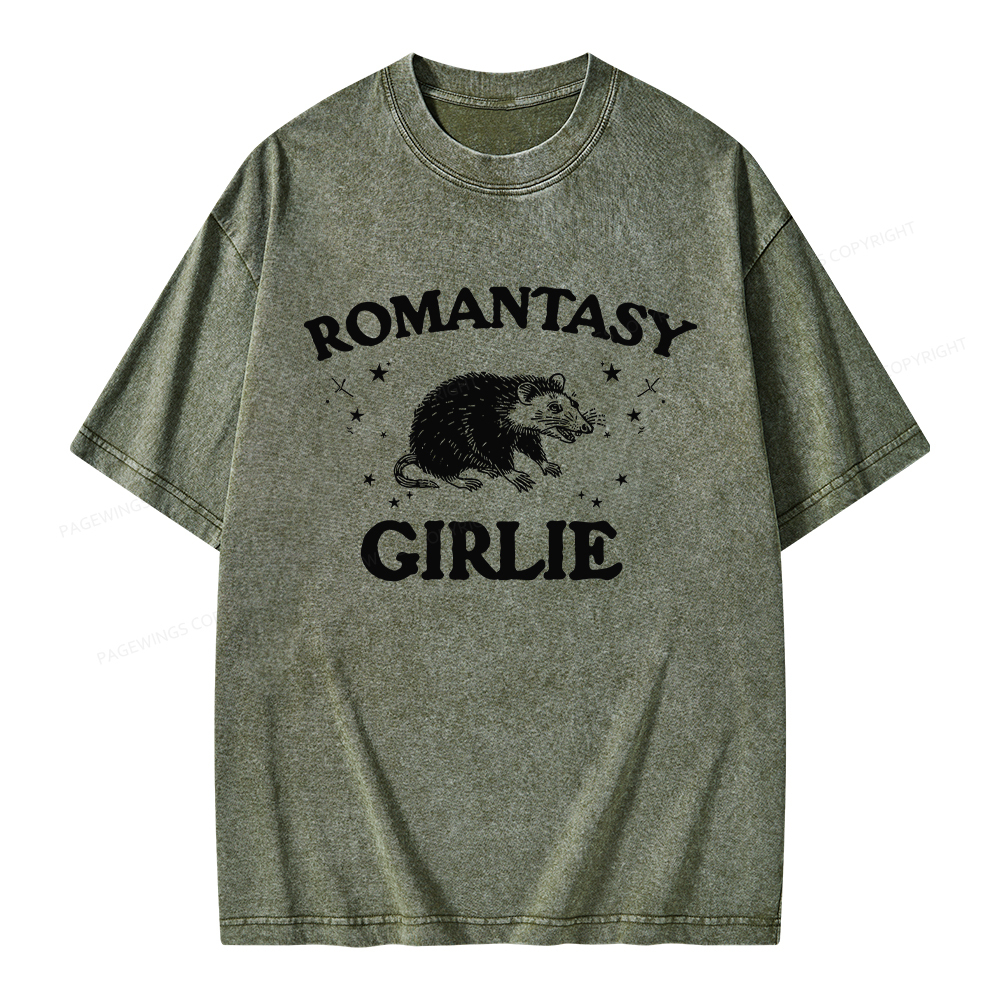 Pagewings Romantasy Girlie Unisex Washed T-shirt
