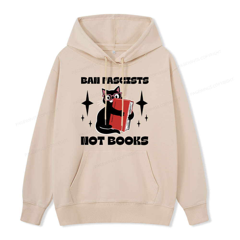 Pagewings Ban Fascists Not Books Unisex Classic Hoodie