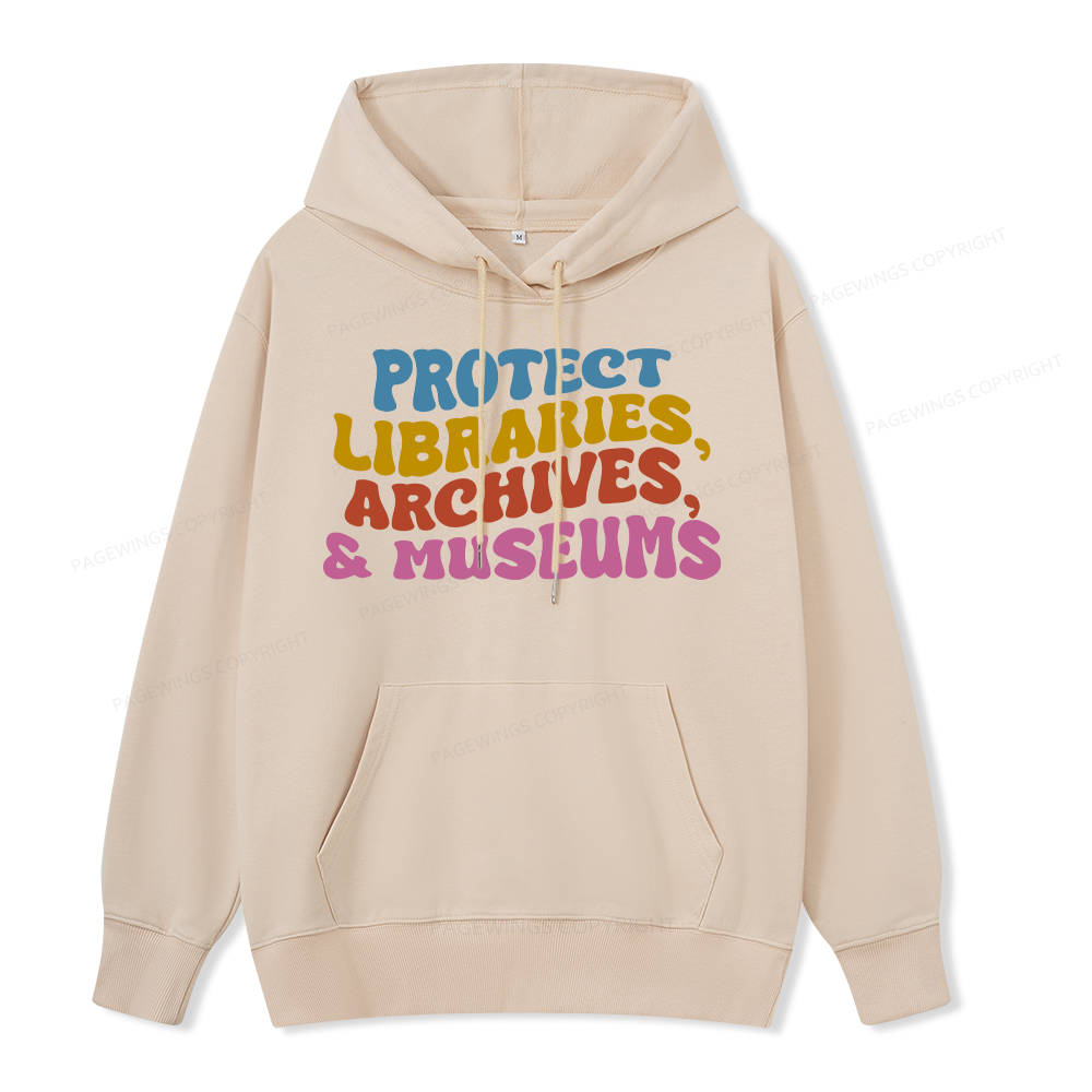 Pagewings Protect Libraries Archives And Museums Unisex Classic Hoodie
