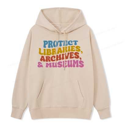 Pagewings Protect Libraries Archives And Museums Unisex Classic Hoodie