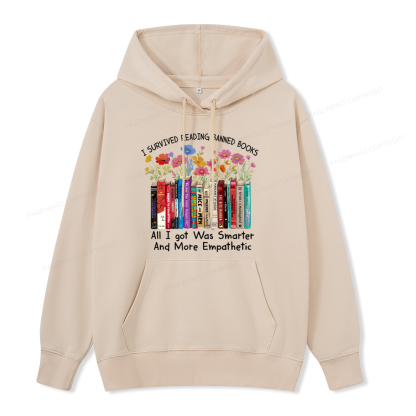 Pagewings Survived Banned Books Got Smarter Unisex Classic Hoodie