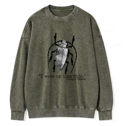 Pagewings I Woke Up Like This Unisex Washed Sweatshirt