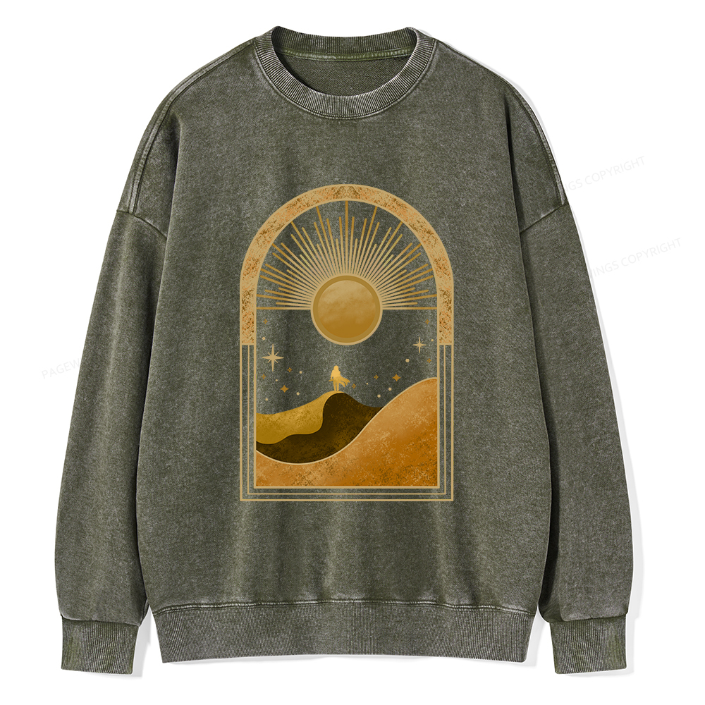 Pagewings Sci-Fi Lover Unisex Washed Sweatshirt