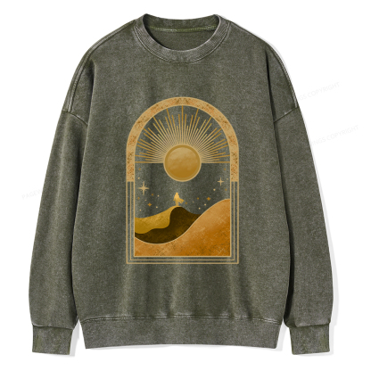 Pagewings Sci-Fi Lover Unisex Washed Sweatshirt