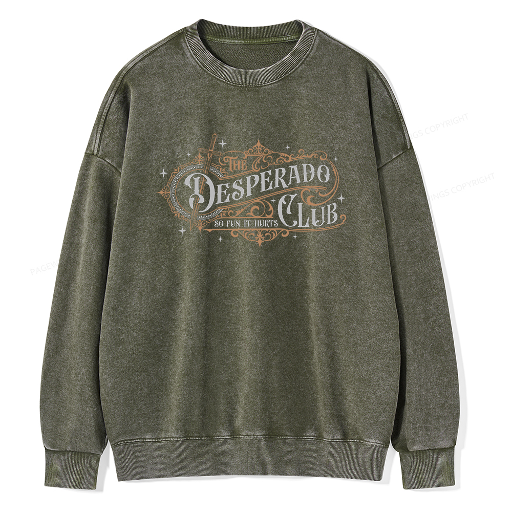 Pagewings The Desperado Club Unisex Washed Sweatshirt