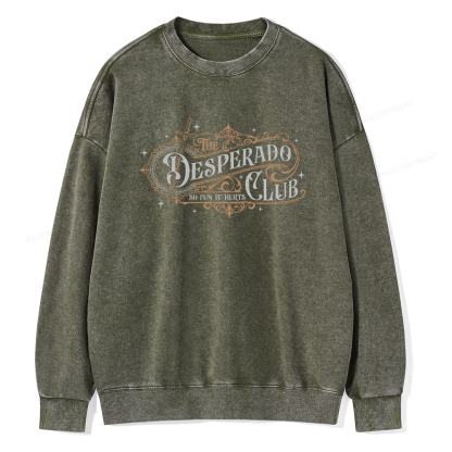 Pagewings The Desperado Club Unisex Washed Sweatshirt